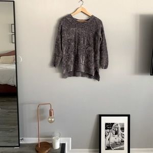 LF Grey Cable-Knit Sweater
